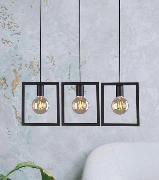 Potrójna loftowa lampa wisząca nad stół - 3X S098 E8-W76