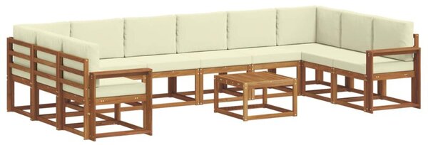 Modularny zestaw sof ogrodowych z litego drewna akacjowego