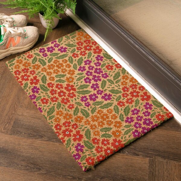 Wycieraczka z włókna kokosowego 40x60 cm Floral – Artsy Doormats