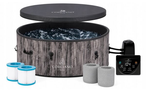 Dmuchane SPA Ogrodowe Hydromasaż 4-osobowe Okrągłe 180 cm Basen Corciano