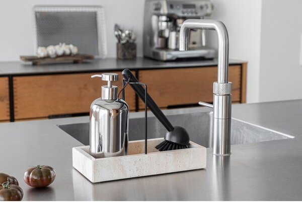 Ceramiczny dozownik do mydła w kolorze srebra 200 ml Lotus – Mette Ditmer Denmark