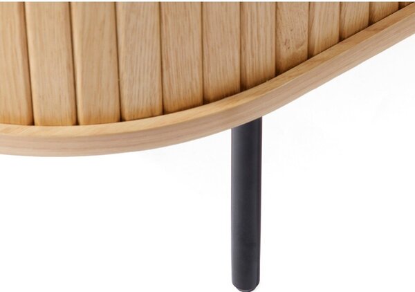 Komoda w dekorze dębu z drzwiami przesuwnymi w naturalnym kolorze 120x76x45 cm Nola – Unique Furniture
