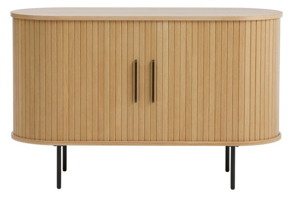 Komoda w dekorze dębu z drzwiami przesuwnymi w naturalnym kolorze 120x76x45 cm Nola – Unique Furniture