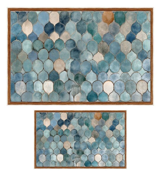 Niebieskie dywaniki łazienkowe zestaw 2 szt. 60x100 cm – Foutastic