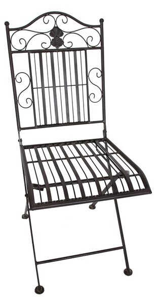 Ciemnobrązowy metalowy zestaw mebli ogrodowych dla 2 osób – Garden Pleasure
