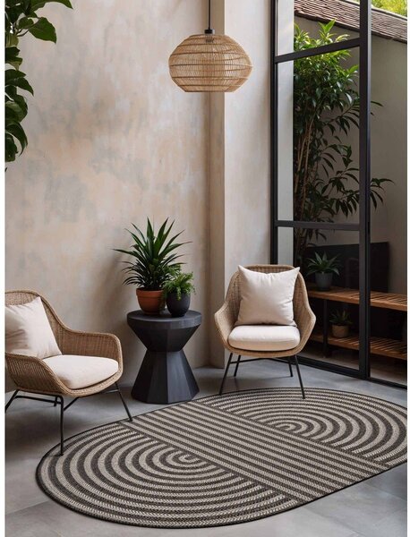 Czarno-kremowy dywan odpowiedni na zewnątrz 160x230 cm Haringey Woodfield – Ted Baker