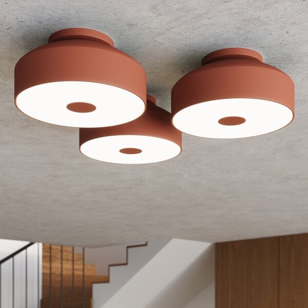 Pomarańczowa metalowa lampa sufitowa ø 30 cm Blacko – Sollux