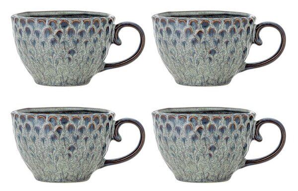 Szare filiżanki ceramiczne zestaw 4 szt. 365 ml Katrina – Bloomingville