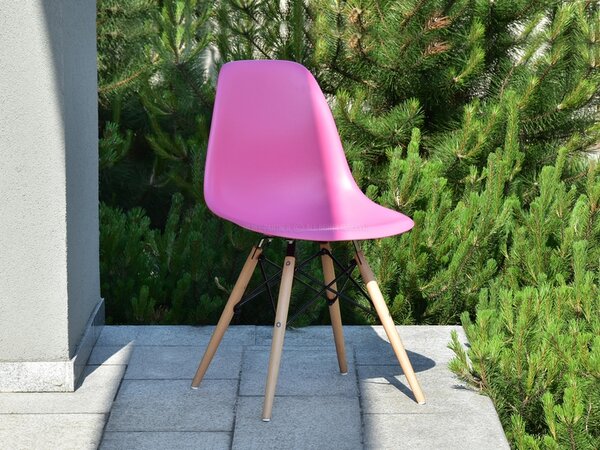 Lekkie krzesło do ogrodu mpc wood różowe
