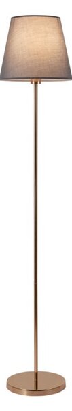 Lampa podłogowa Artemis złota podstawa, szary abażur