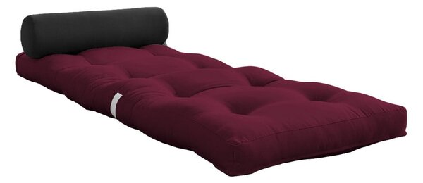 Bordowy materac futon 70x200 cm Wrap Bordeaux/Dark Grey – Karup Design
