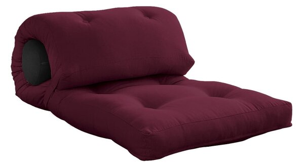 Bordowy materac futon 70x200 cm Wrap Bordeaux/Dark Grey – Karup Design