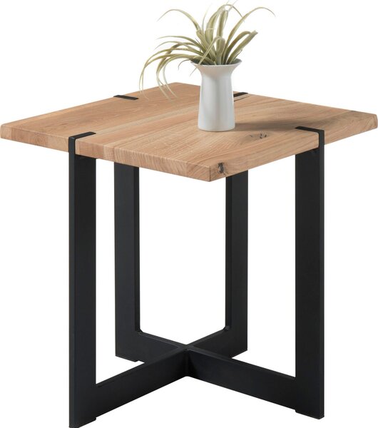Stolik kawowy z blatem dębowym 45x45 cm