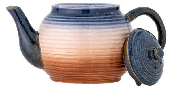Niebiesko-pomarańczowy ceramiczny dzbanek do herbaty z sitkiem 890 ml Tatum – Bloomingville