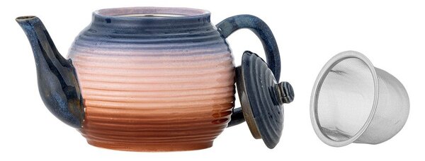 Niebiesko-pomarańczowy ceramiczny dzbanek do herbaty z sitkiem 890 ml Tatum – Bloomingville