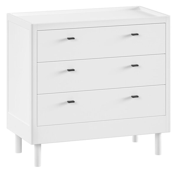 Biała komoda dziecięca z litego drewna bukowego 100x95x55 cm Forrest – Vipack