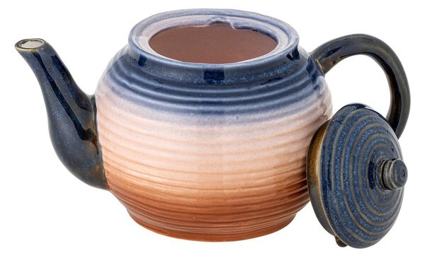 Niebiesko-pomarańczowy ceramiczny dzbanek do herbaty z sitkiem 890 ml Tatum – Bloomingville
