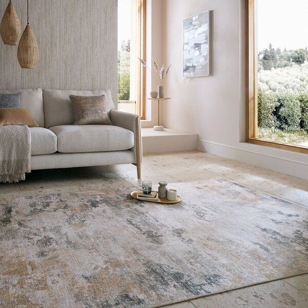 Szarobeżowy dywan odpowiedni do prania 115x170 cm Lila Abstract – Flair Rugs