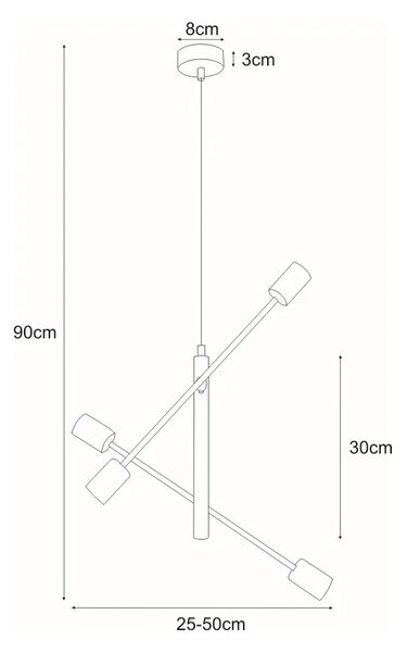 Industrialna lampa wisząca ruchoma - 6X S137 E1-L62