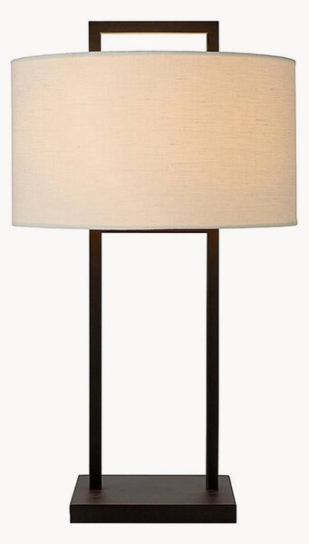 Lampa stołowa z lnianym kloszem Belford