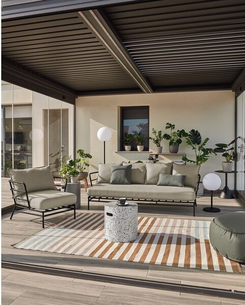Beżowa sofa ogrodowa z metalową konstrukcją Kave Home Mareluz