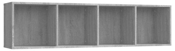 Regał na książki/szafka rtv, szary dąb sonoma, 143x30x36 cm
