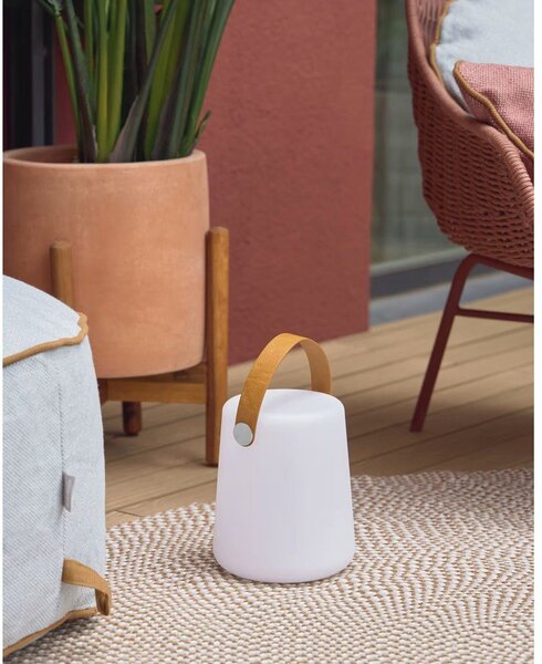 Biało-brązowa lampa zewnętrzna Kave Home Dialma