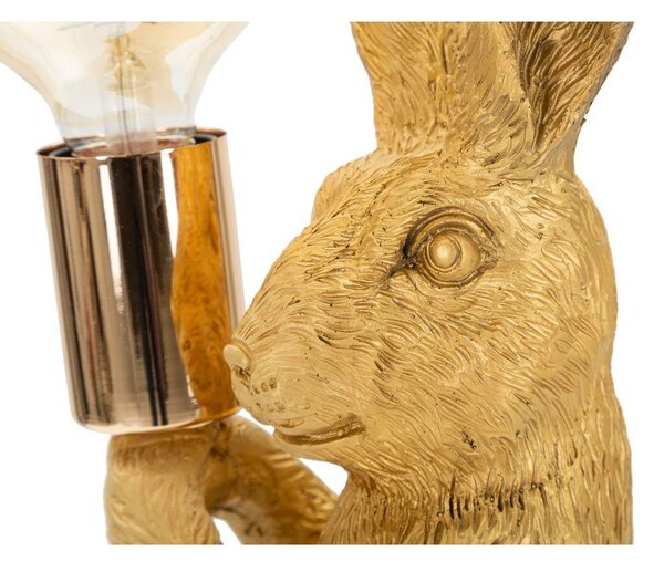 Lampa stołowa w kolorze złota (wysokość 35,5 cm) Rubbit – Mauro Ferretti