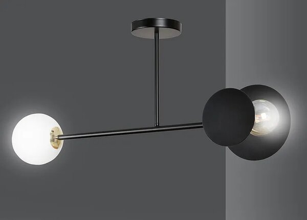 Czarna nowoczesna lampa sufitowa - D007 K1-B39