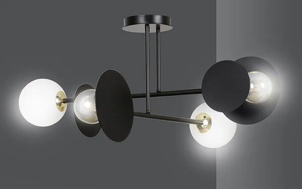 Czarna lampa sufitowa do sypialni - 3S D008 P7-C27