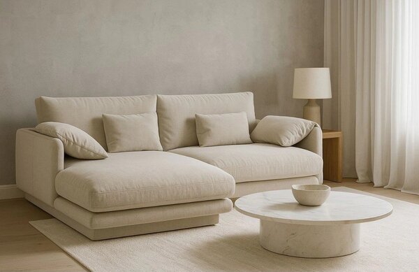 Beżowy narożnik (lewostronny) Torino – Micadoni Home