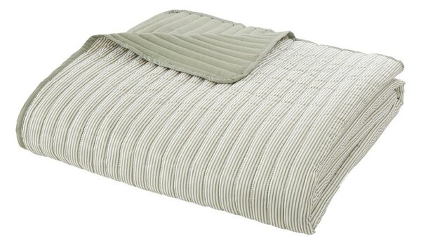 Zielona narzuta pikowana 220x230 cm Stripe – Catherine Lansfield