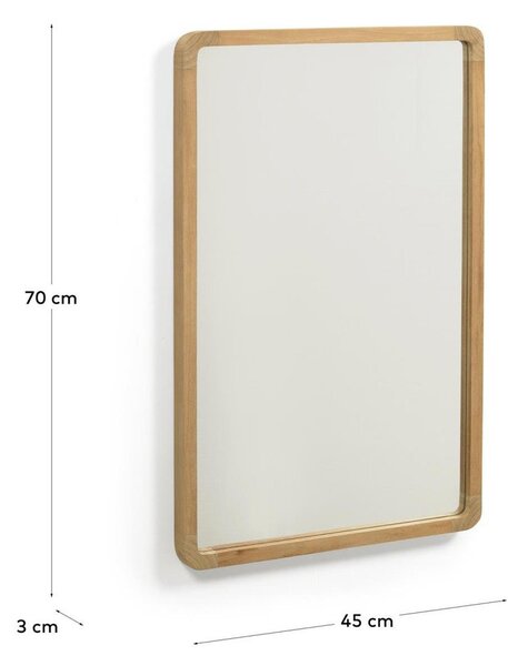 Lustro z drewnianą ramą ścienne 45x70 cm Shamel – Kave Home