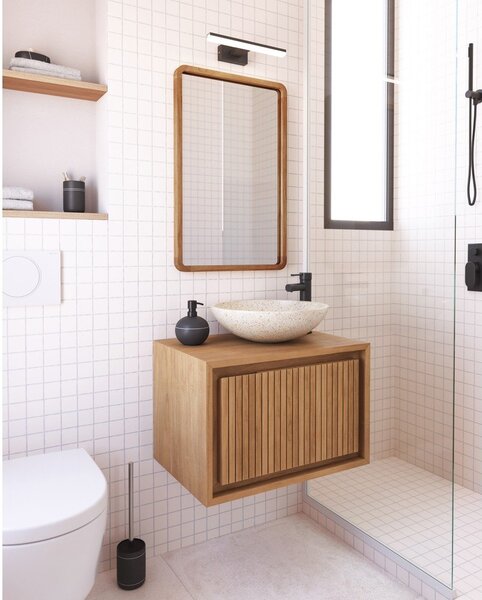 Lustro z drewnianą ramą ścienne 45x70 cm Shamel – Kave Home