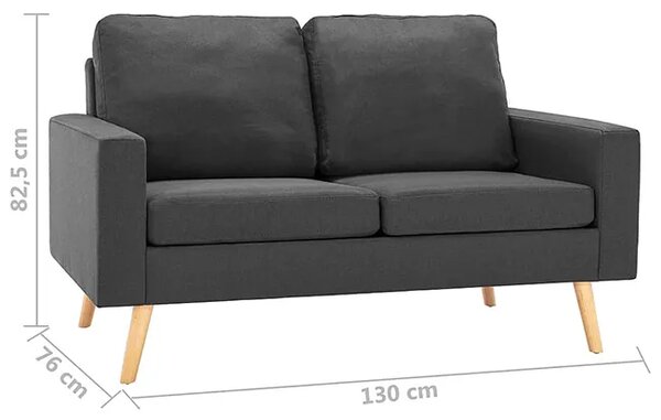 2-osobowa ciemnoszara sofa L0-D82