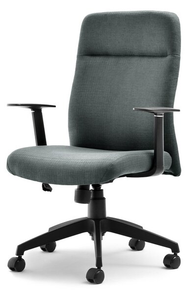 Ergonomiczny fotel biurowy obrotowy lerato grafit z tkaniny do biurka