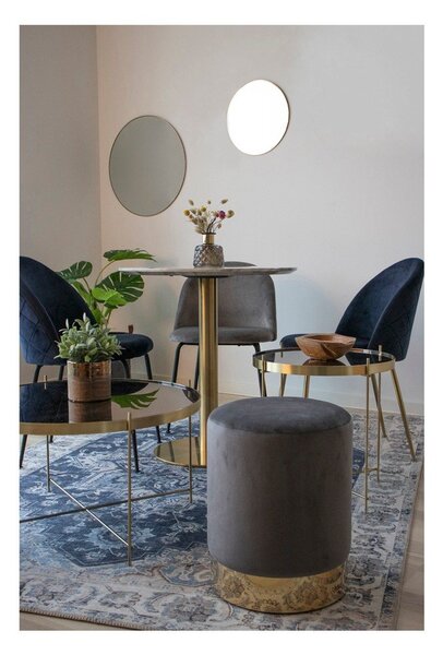 Jasnoszare aksamitne krzesła zestaw 2 szt. Geneve – House Nordic