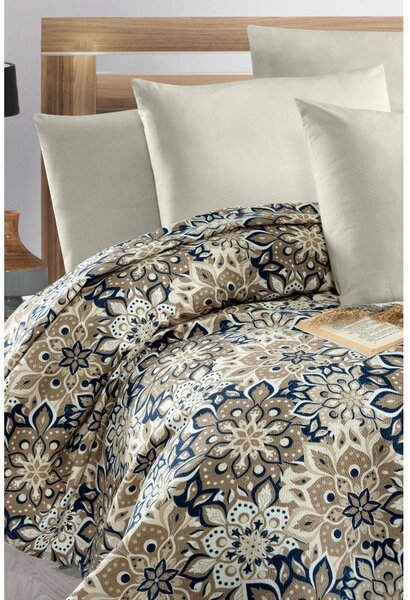 Brązowa bawełniana narzuta 200x230 cm Pique – Mila Home