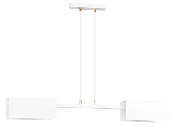 Biała loftowa lampa wisząca z regulacją - D018-Hertis