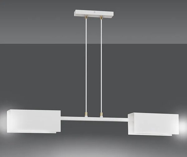 Biała loftowa lampa wisząca z regulacją - D018 E6-F35