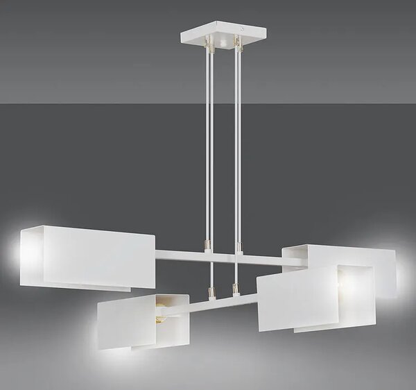 Biała nowoczesna loftowa lampa wisząca - D019 R8-E61