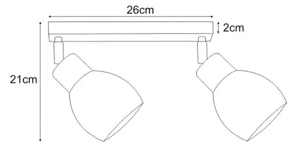 Szara druciana lampa sufitowa punktowa loft - S155 A4-F88