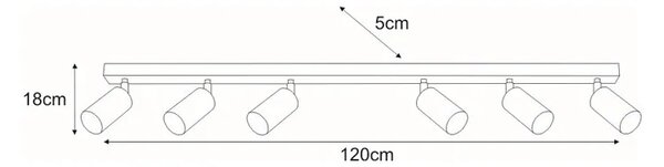Biała nowoczesna lampa sufitowa tuby - S158 B9-A31