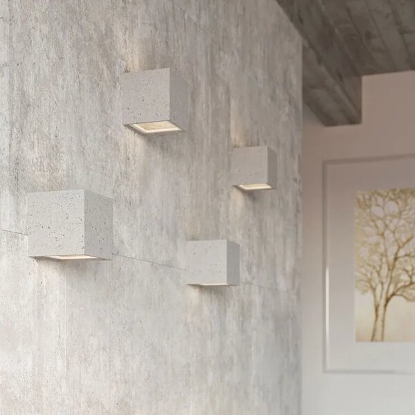 Betonowy kinkiet kostka w stylu loft - S172 P3-P06