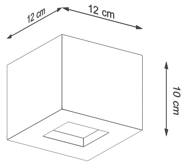 Betonowy kinkiet kostka w stylu loft - S172 P3-P06