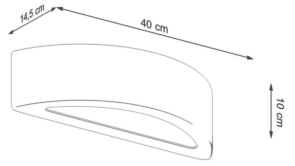 Półokrągły betonowy kinkiet loft - S176 G5-S76