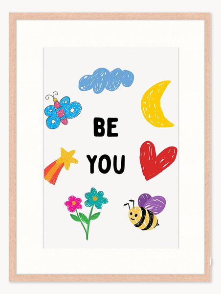Oprawiony druk cyfrowy Be You, różne rozmiary