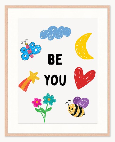 Oprawiony druk cyfrowy Be You, różne rozmiary