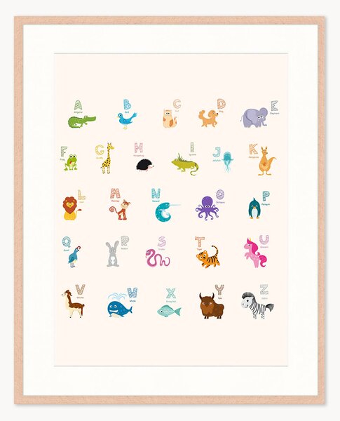 Oprawiony druk cyfrowy The Alphabet, różne rozmiary