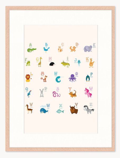 Oprawiony druk cyfrowy The Alphabet, różne rozmiary